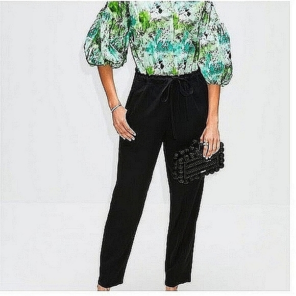 Classic Black Dress Pants | Relaxed Fit Ankle Length | Large - Picture 1 of 8